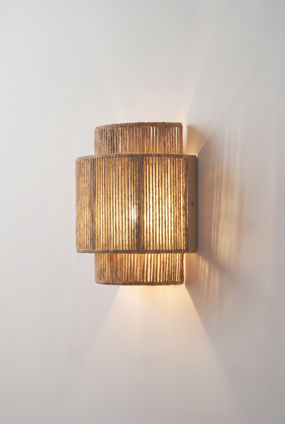 SiberutRope LED Wall Sconce – angled product view