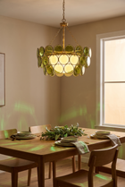 YarraGlass Coloured Glass Chandelier – in-use room view