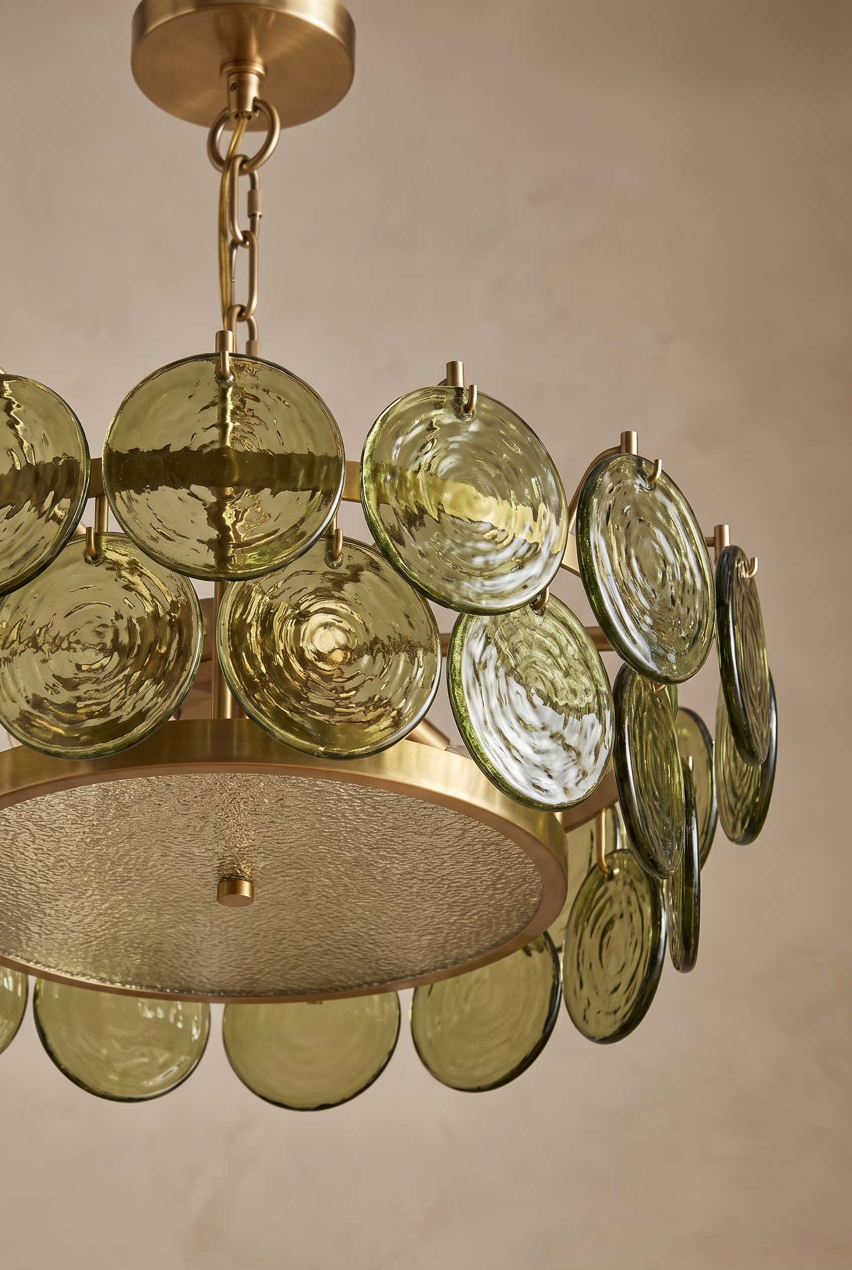 YarraGlass Coloured Glass Chandelier – material and design detail