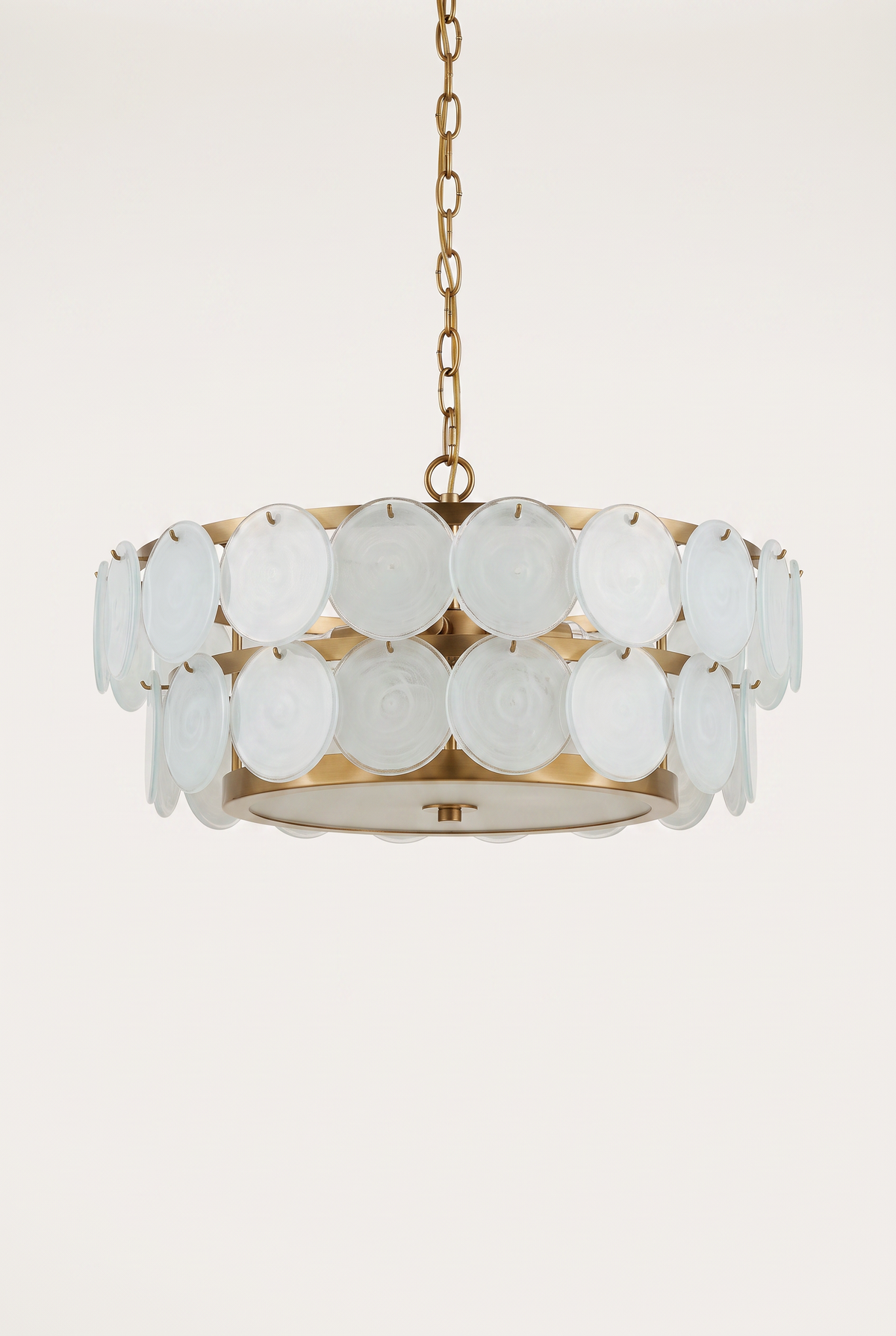 YarraGlass Coloured Glass Chandelier – front product view