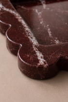 BurgundyStone Scalloped Marble Tray – material and design detail