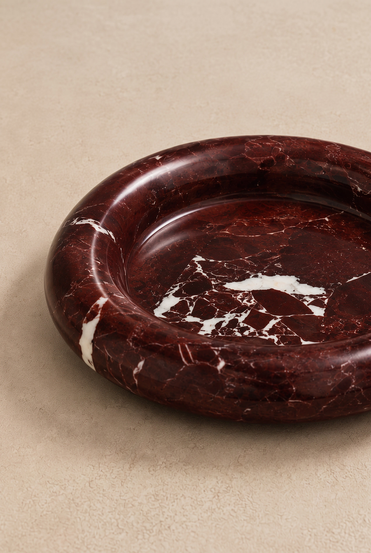 MarbleAura Dark Marble Serving Tray – angled product view