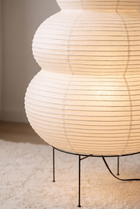 Luminara Japandi Paper Floor Lamp – material and design detail