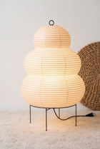 Luminara Japandi Paper Floor Lamp – angled product view