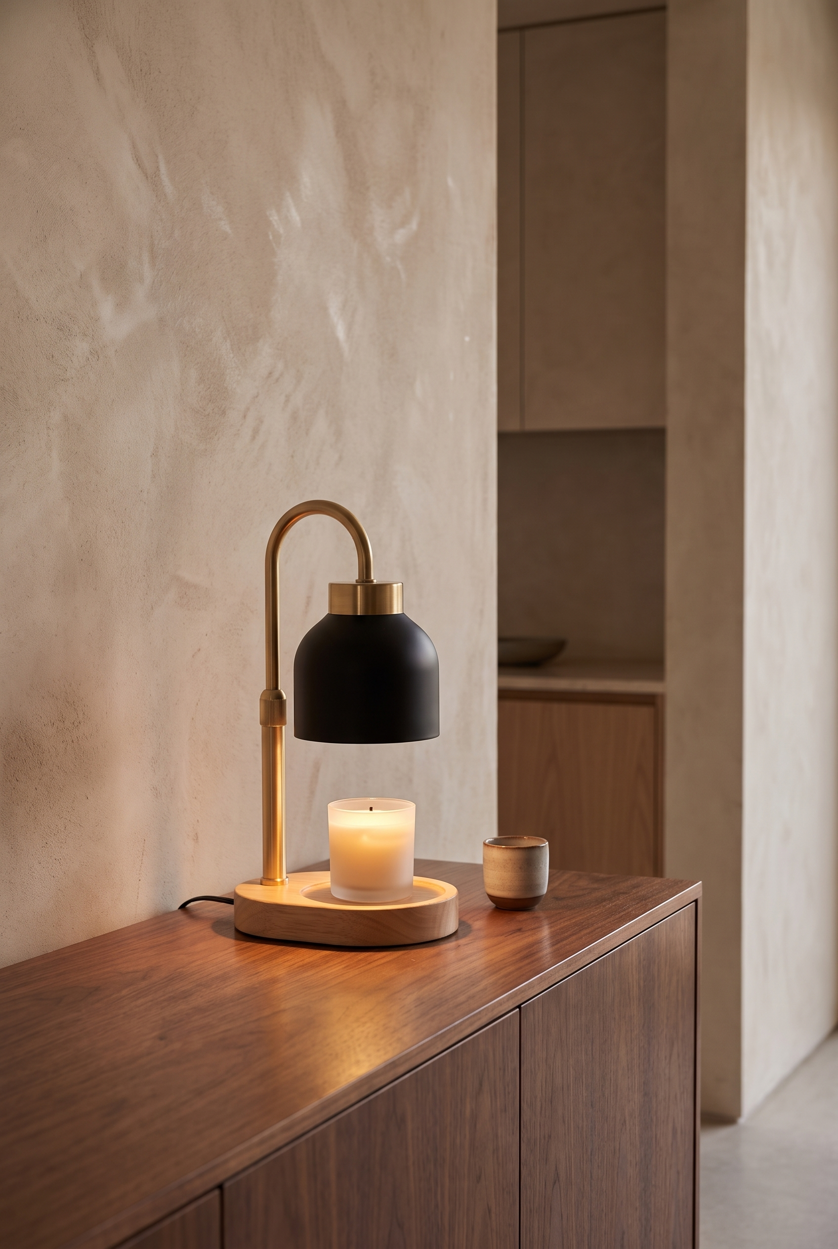 LumosCandle Adjustable Candle Warmer Lamp – angled product view