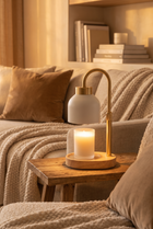 AuraGlow Adjustable Candle Warmer Lamp – angled product view