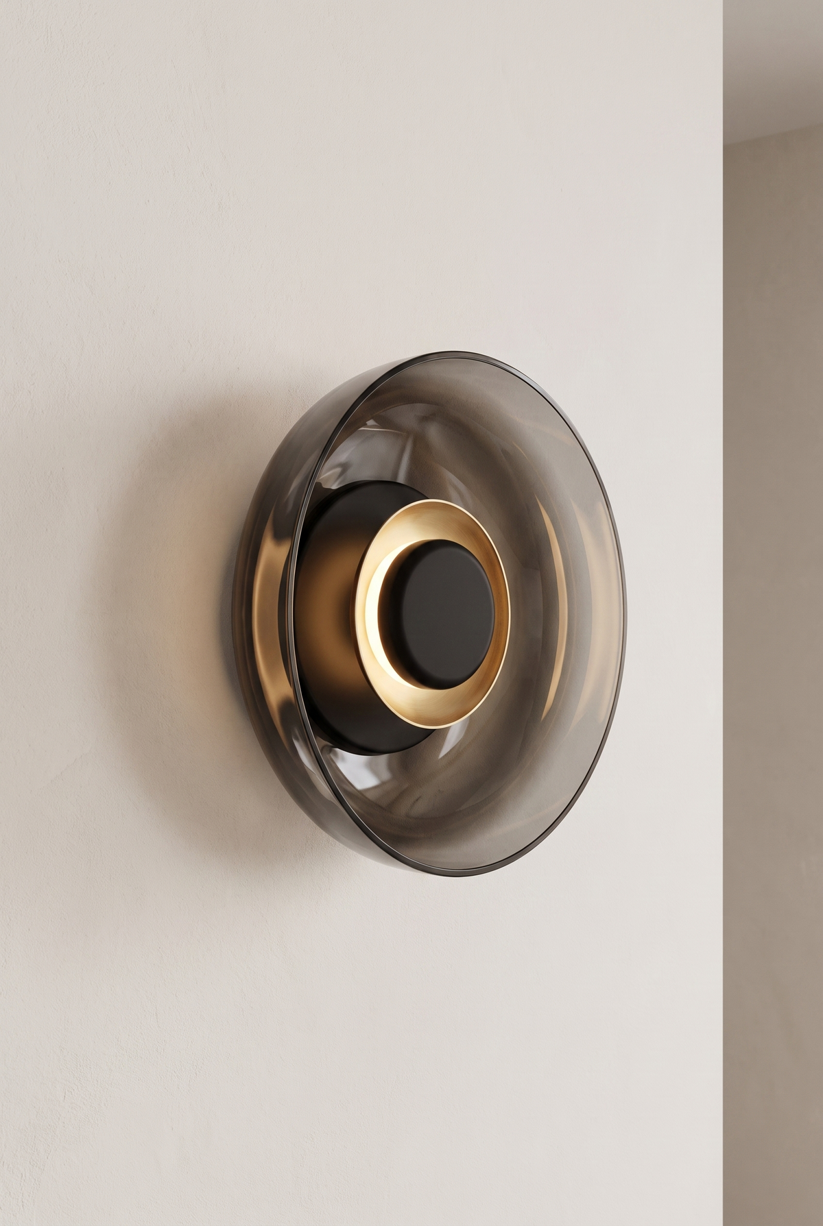 NordicGlow Glass Wall Sconce – in-use room view