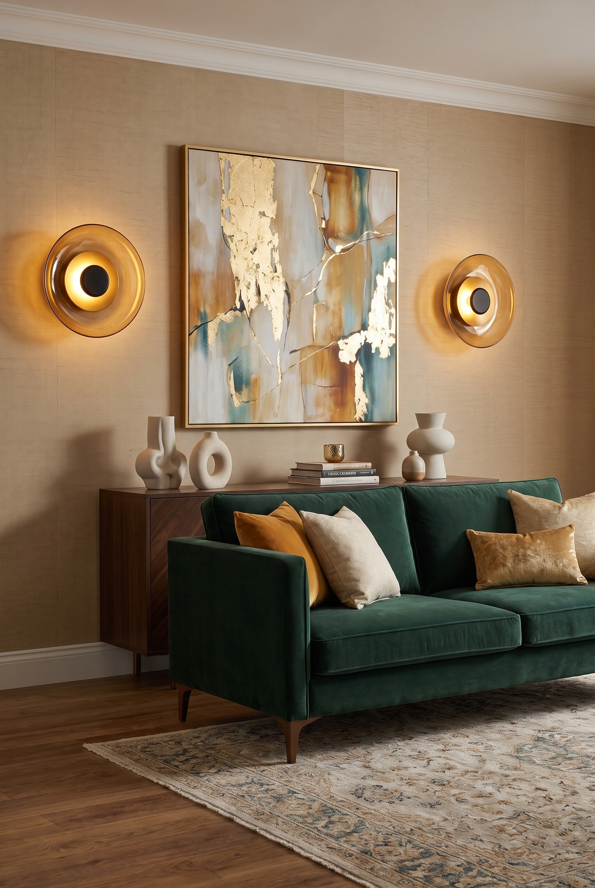 NordicGlow Glass Wall Sconce – lifestyle view in a styled setting