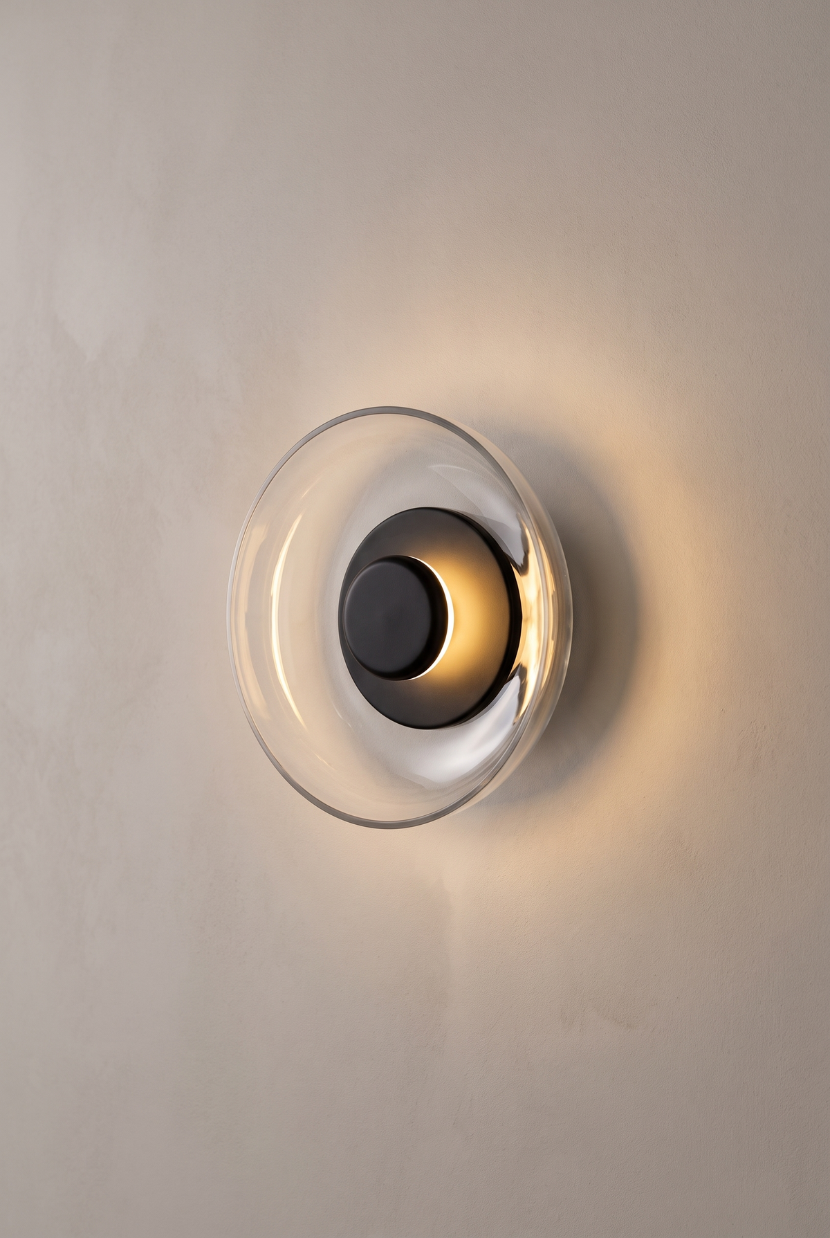 NordicGlow Glass Wall Sconce – angled product view