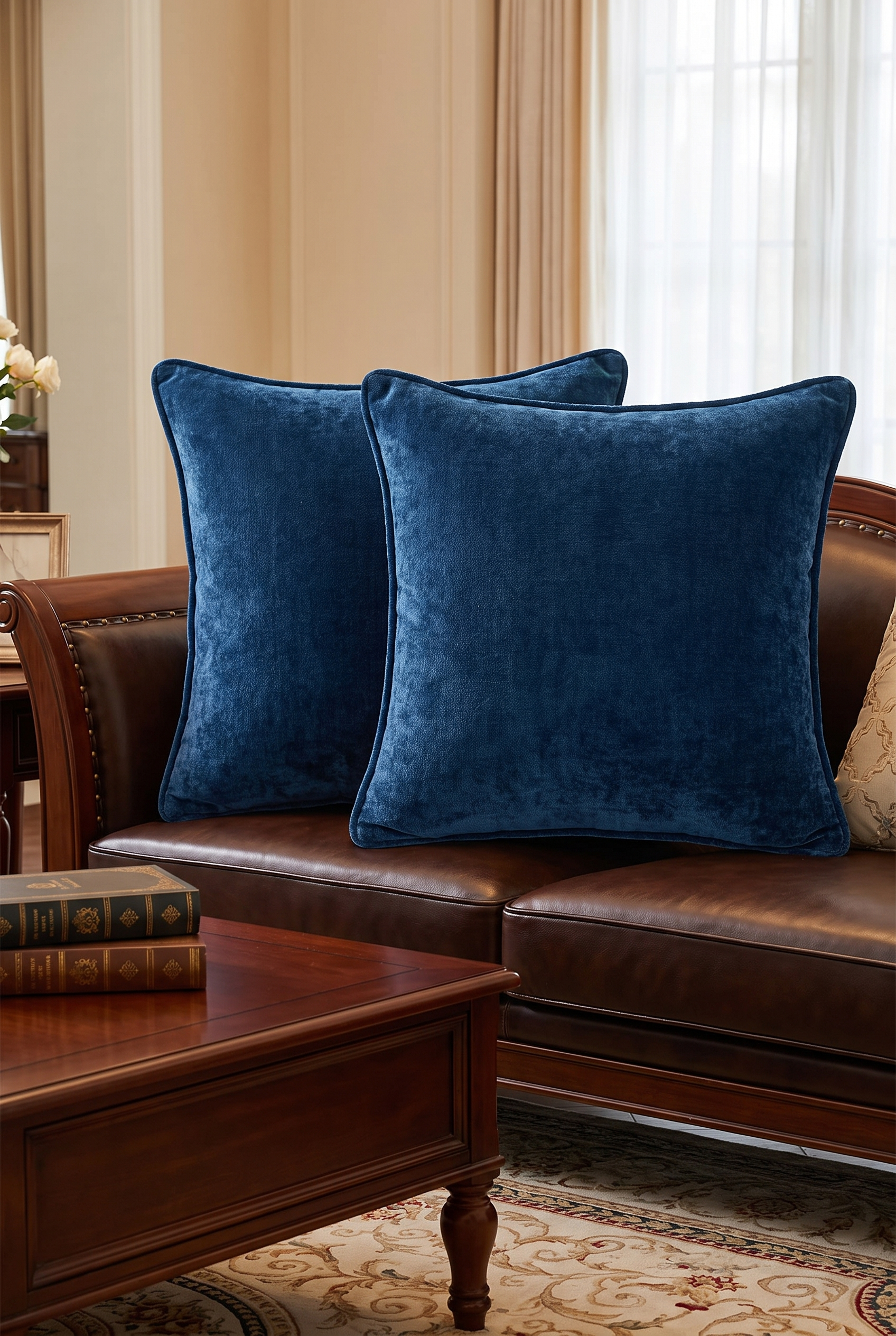VelvetNest Chenille Throw Cushion – lifestyle view in a styled setting
