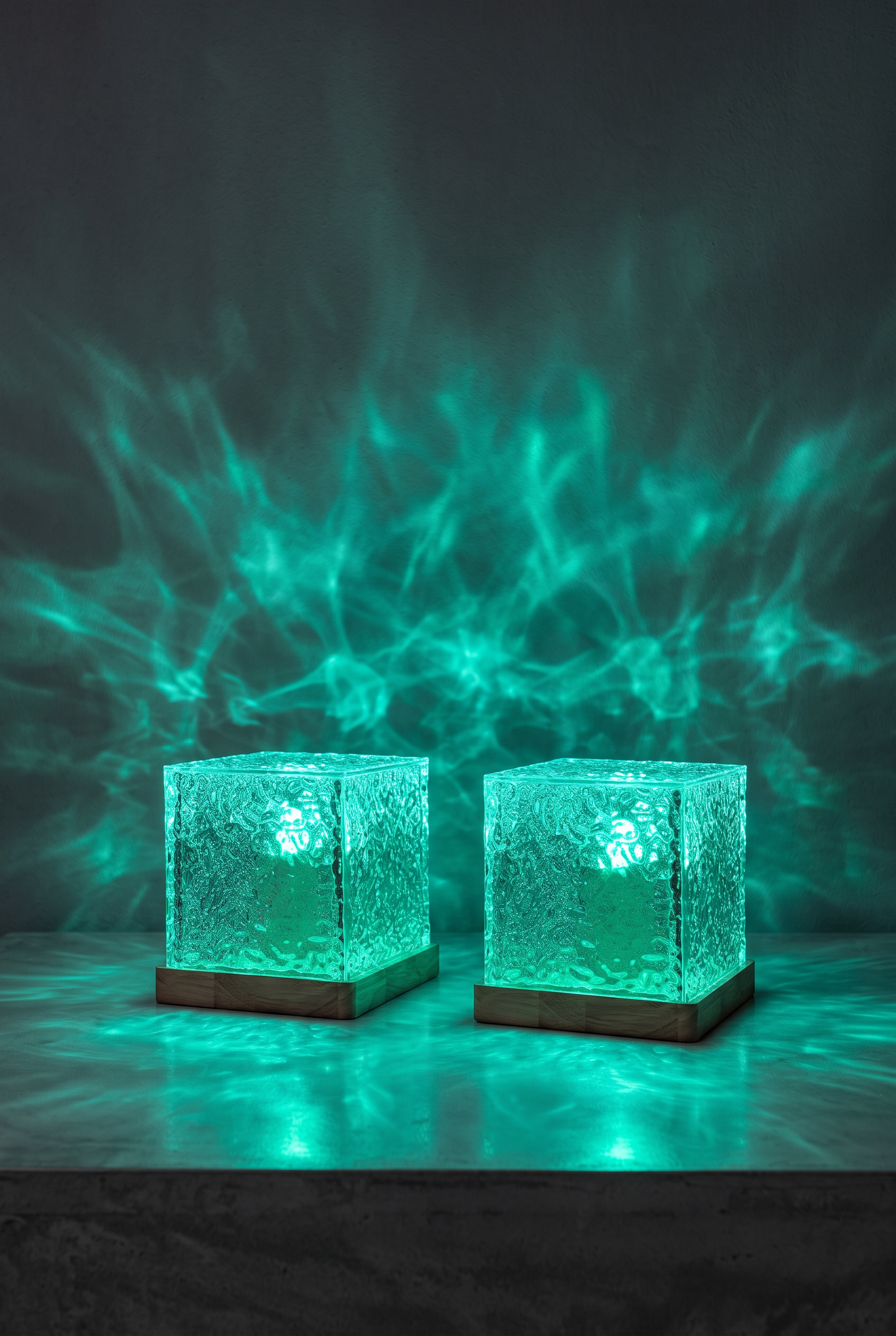 AuroraGlow Remote-Control LED Table Lamp – in-use room view