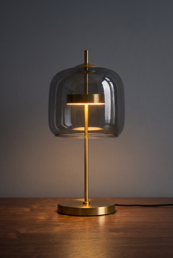AuraGlass Stained Glass Table Lamp – front product view
