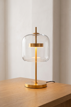 AuraGlass Stained Glass Table Lamp – in-use room view